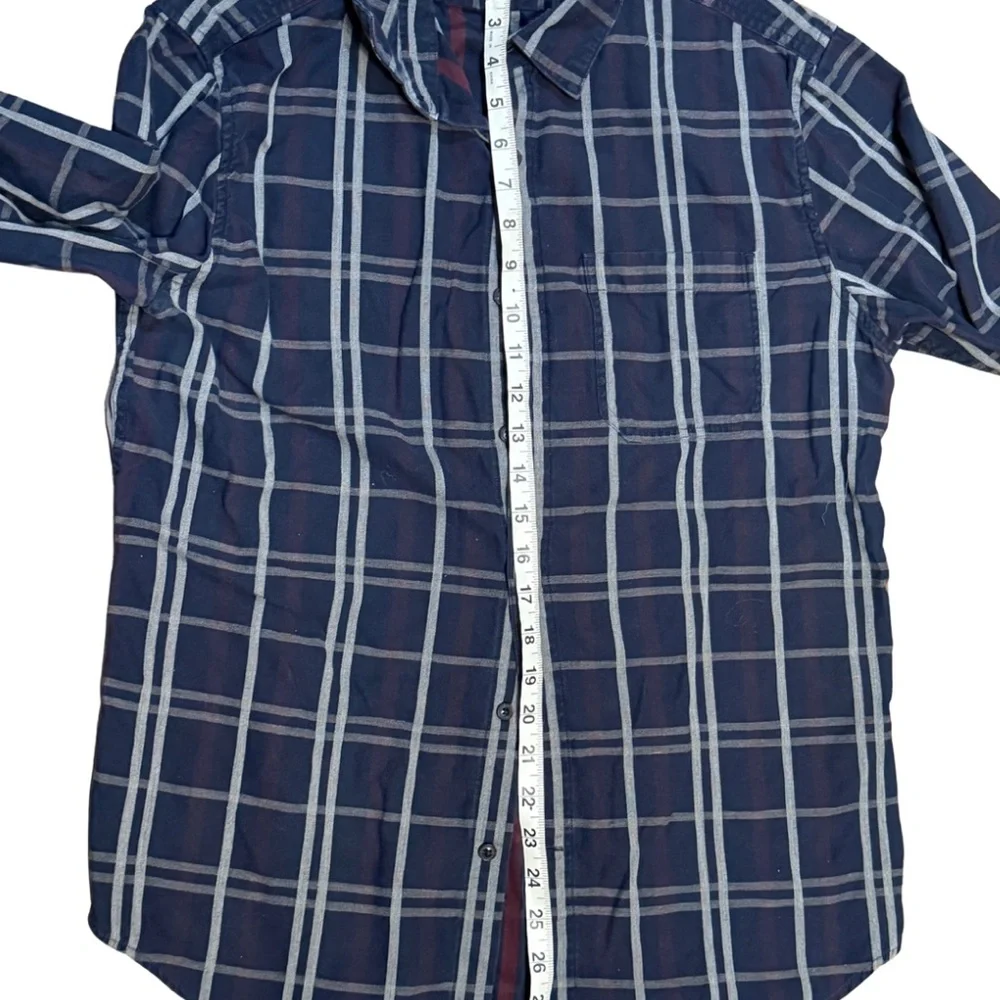Banana Republic‎ Luxe Flannel Plaid Button Up Shirt Camden Fit Mens M